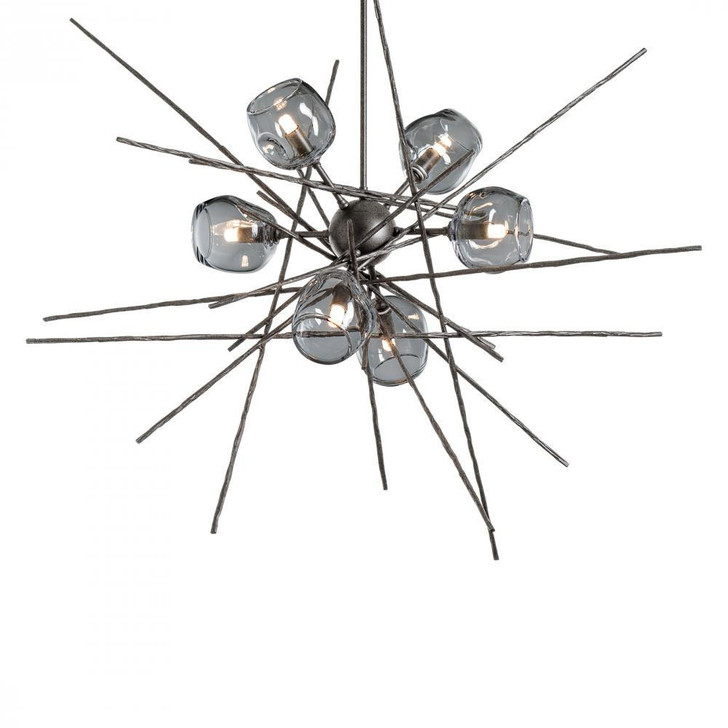 Hubbardton Forge Griffin Stardust Pendant, 6-Lights, Natural Iron, Cool Grey, 39.2"W (131590-SKT-MULT-20-YL0709 5YZYDP) 