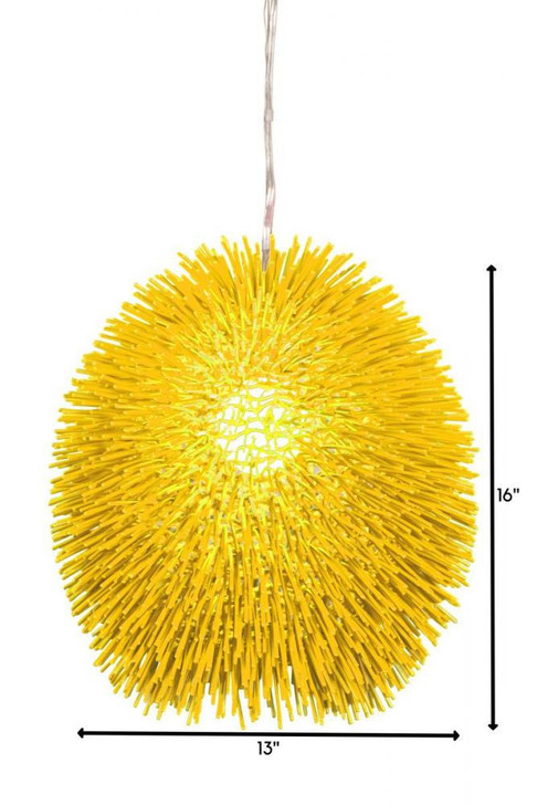 Varaluz Urchin Pendant - Un-Mellow Yellow 