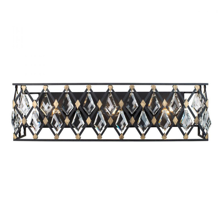 Varaluz Windsor Crystal Bath Vanity - Carbon/Havana Gold 