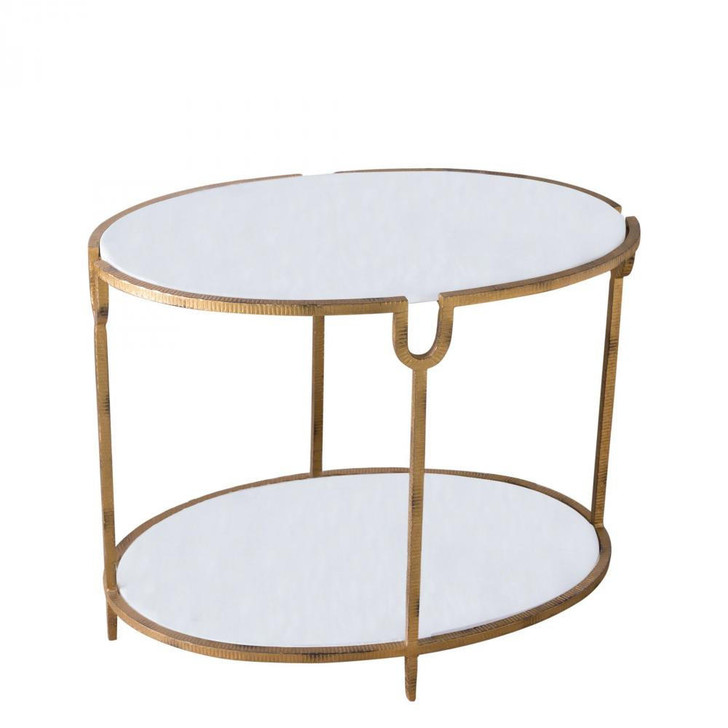 Global Views Iron/Stone Side Table 