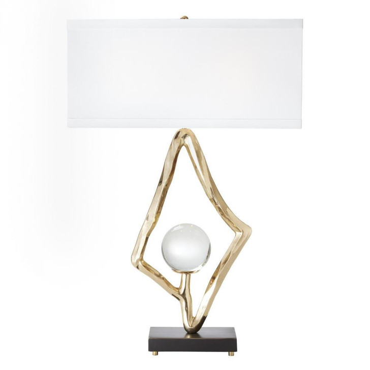 Global Views Abstract Table Lamp with 6" Crystal Sphere 