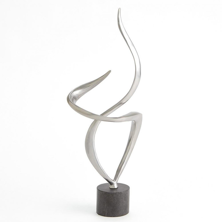 Global Views Swirl Antique Nickel Iron Sculpture 