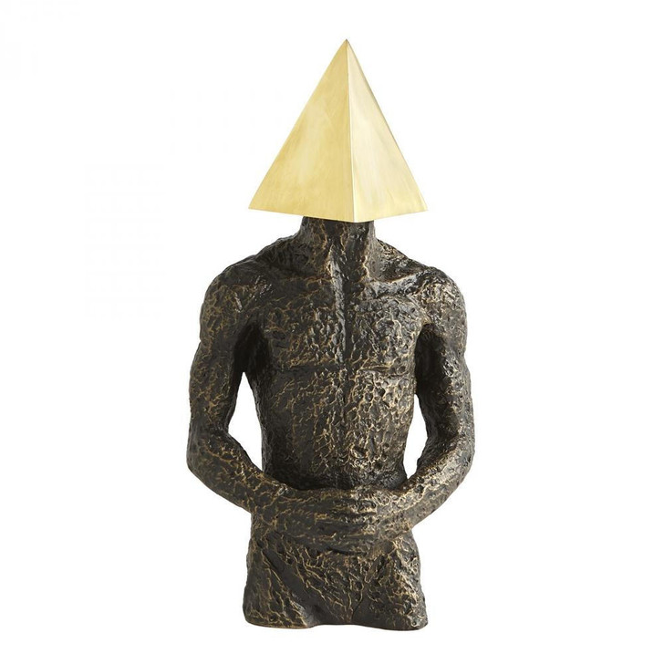 Global Views Pyramid Hero Bronze Sculpture 
