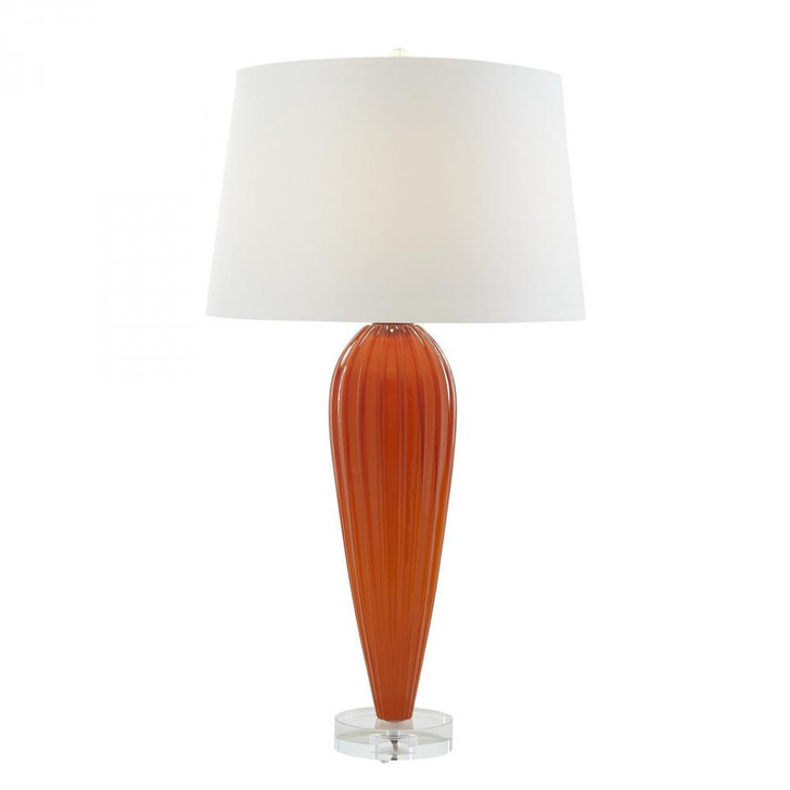 Global Views Teardrop Glass Orange Table Lamp 
