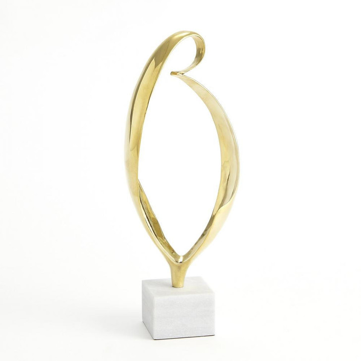 Global Views Bent Loop Polished Brass Sculpture 