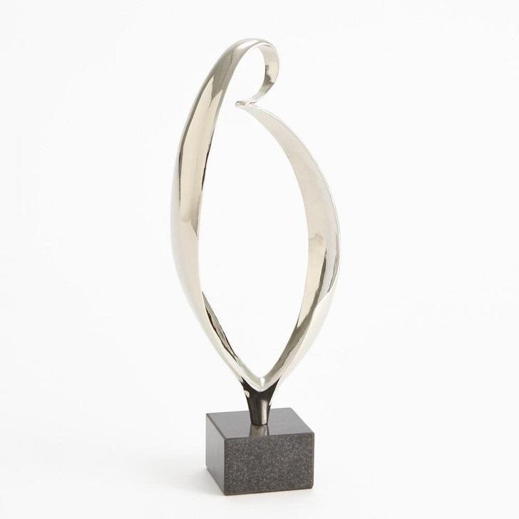 Global Views Bent Loop Nickel Sculpture 