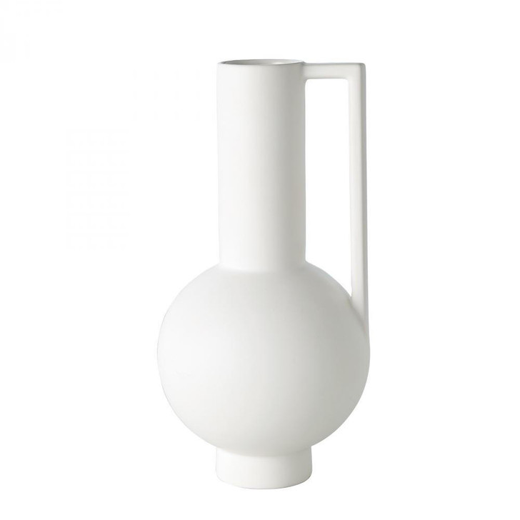 Global Views Classic Matte White Pitcher with Handle 