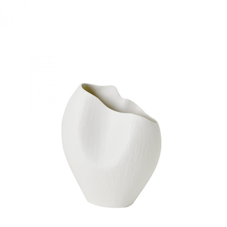 Global Views Horn Small Matte White Vase 