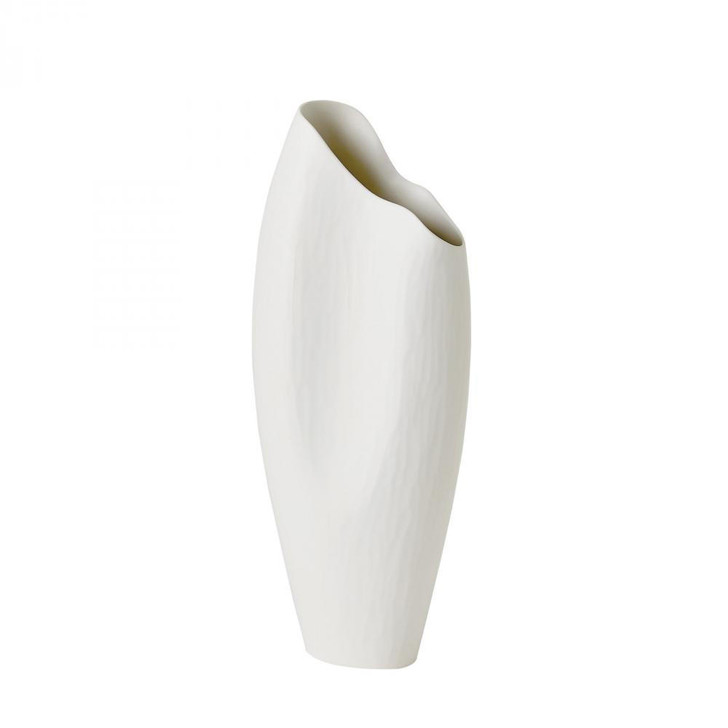 Global Views Horn Large Matte White Vase 