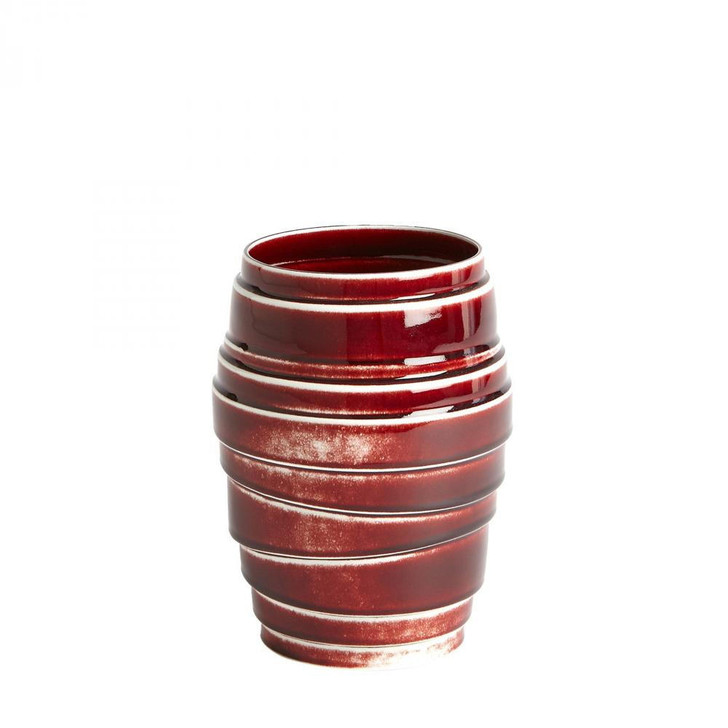 Global Views Layered Wide Oxblood Vase 