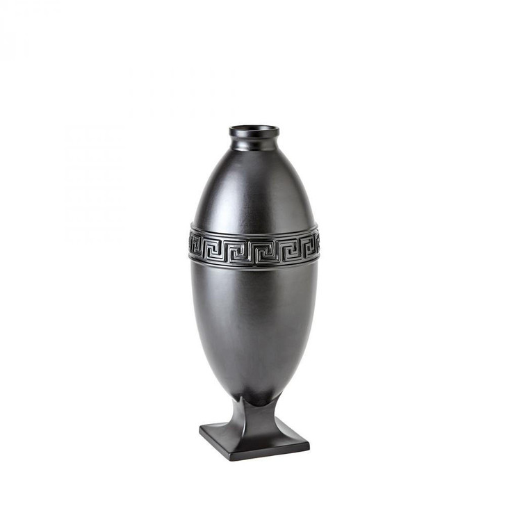 Global Views Greek Key Small Black Vase 