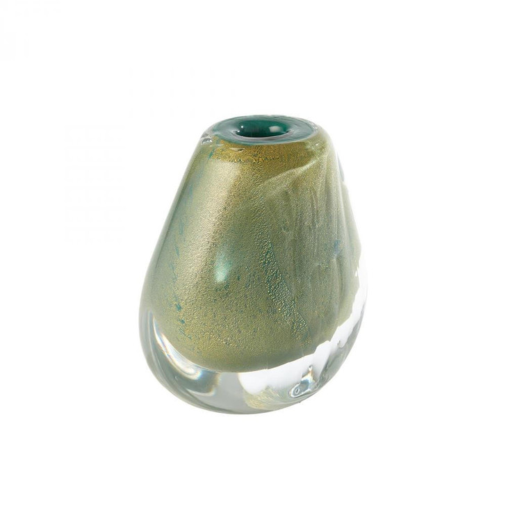 Global Views Conical Green Gold Vase 