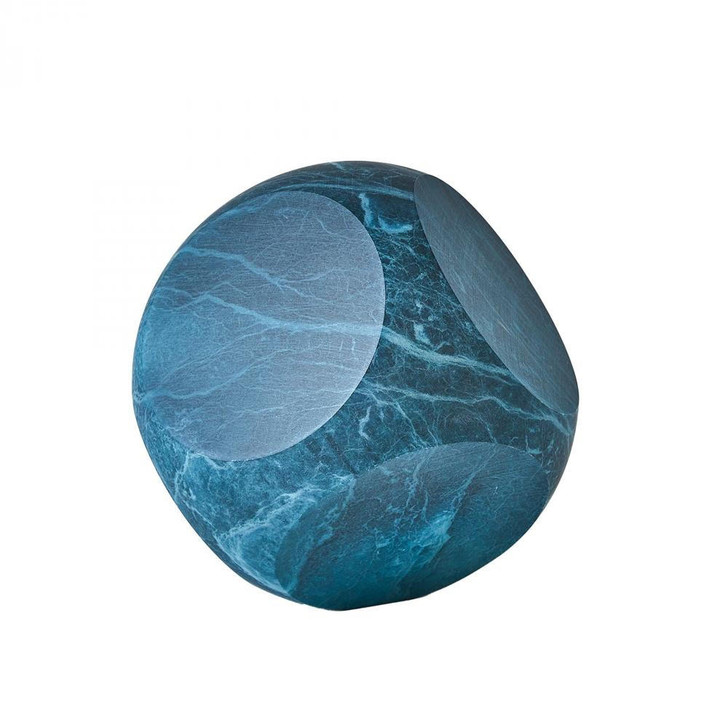 Global Views Square Alabaster Blue Object 