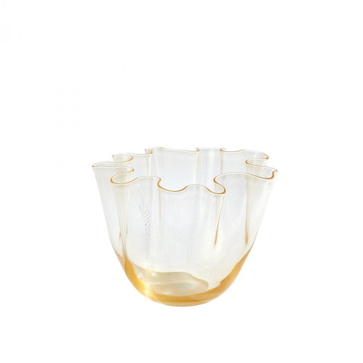 Global Views Handkerchief Small Gold Vase 