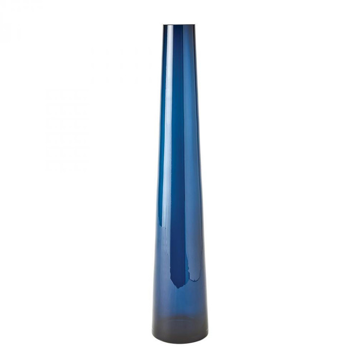 Global Views Glass Tower Large Blue Vase 