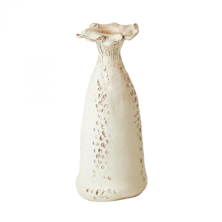 Global Views Blossom Ivory Stoneware Vase 