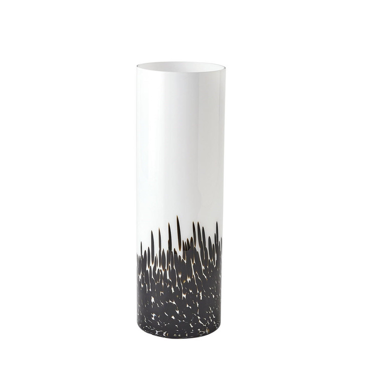 Global Views Confetti Medium Black/White Vase 