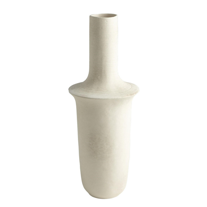Global Views Fladis Tall Matte Cream Marble Vase 