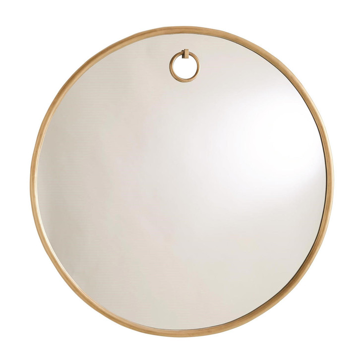 Global Views Exposed Large Antique Brass Mirror 