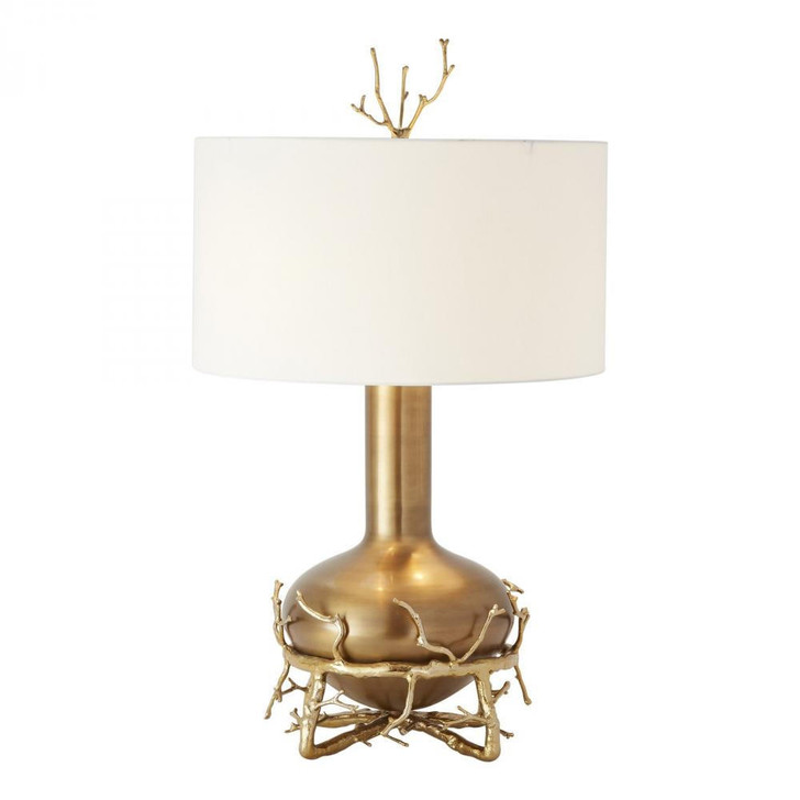 Global Views Fat Brass Twig Table Lamp 