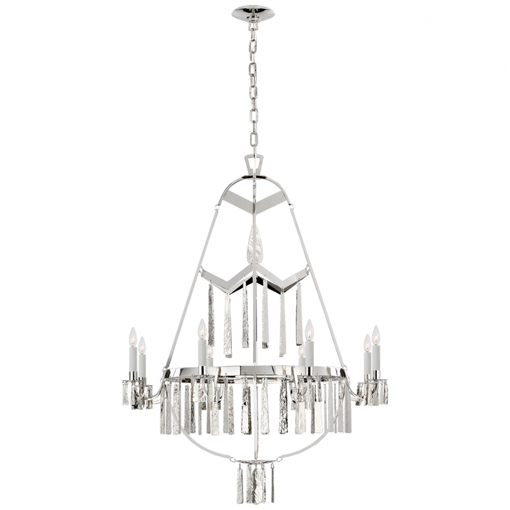 Ralph Lauren Natalie Polished Nickel Large Chandelier 