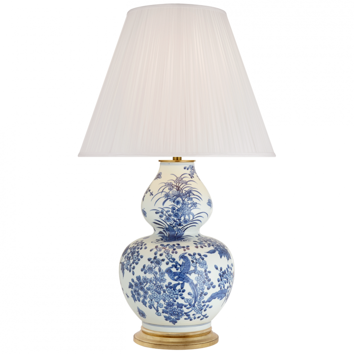 Ralph Lauren Sydnee Blue and White Porcelain Large Gourd Table Lamp 