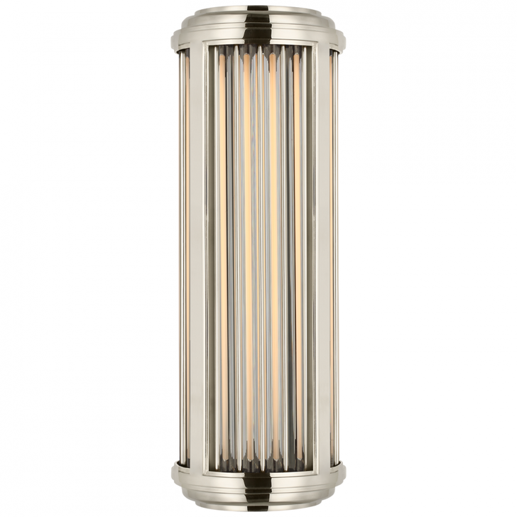 Ralph Lauren Perren Polished Nickel and Glass Small LED Wall Sconce 