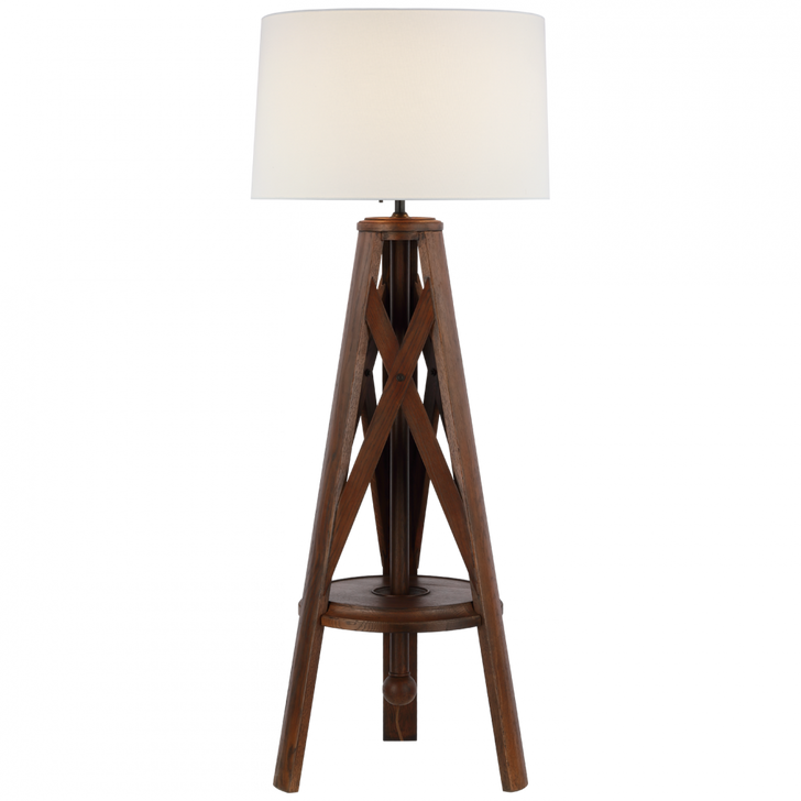 Ralph Lauren Holloway Natural Rift Oak XL Tripod Floor Lamp 