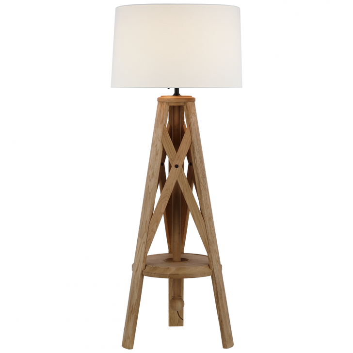 Ralph Lauren Holloway Natural Oak XL Tripod Floor Lamp 