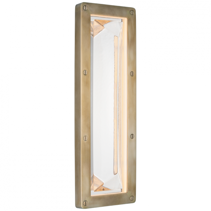 Ralph Lauren Rolland Natural Brass and Clear Glass 16" LED Sconce 