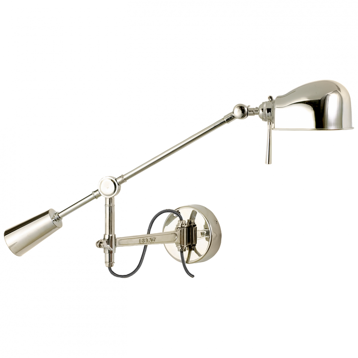 Ralph Lauren RL Polished Nickel '67 Boom Arm Wall Lamp 