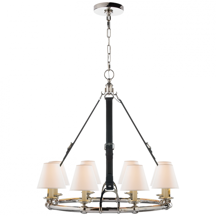 Ralph Lauren Westbury Polished Nickel Chandelier 