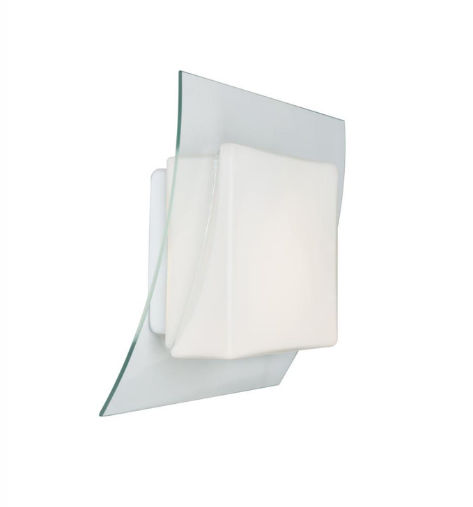 Axis 10 Wall Sconce, 1-Light, LED, Clear Glass, Opal Shade, 10"H (AXIS10-LED-CL 30CHF4)