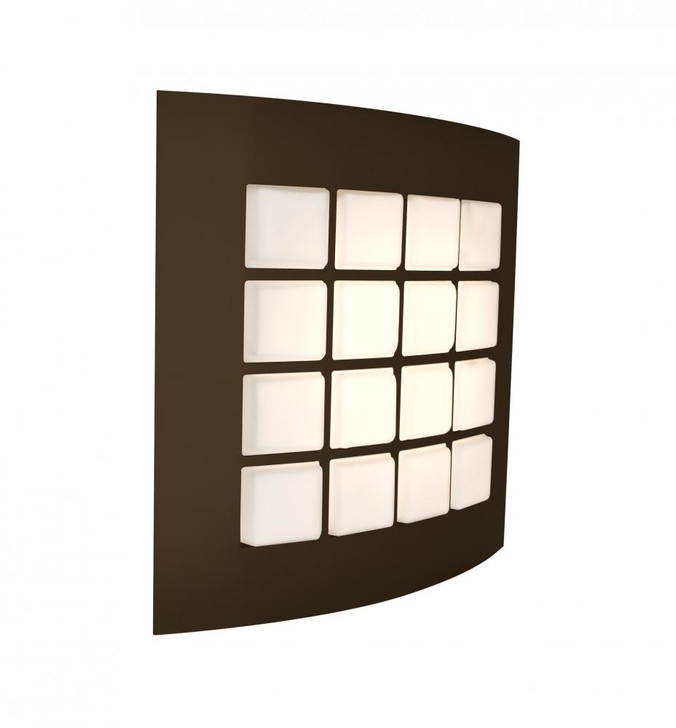 Quad 13 Wall Sconce, 1-Light, LED, Bronze, Opal Matte Glass, 13"H (QUAD13-LED-BR 30F99K)