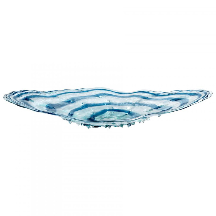 Abyss Plate, Blue/Clear, Glass, 36.5"W (5362 1E9YN)