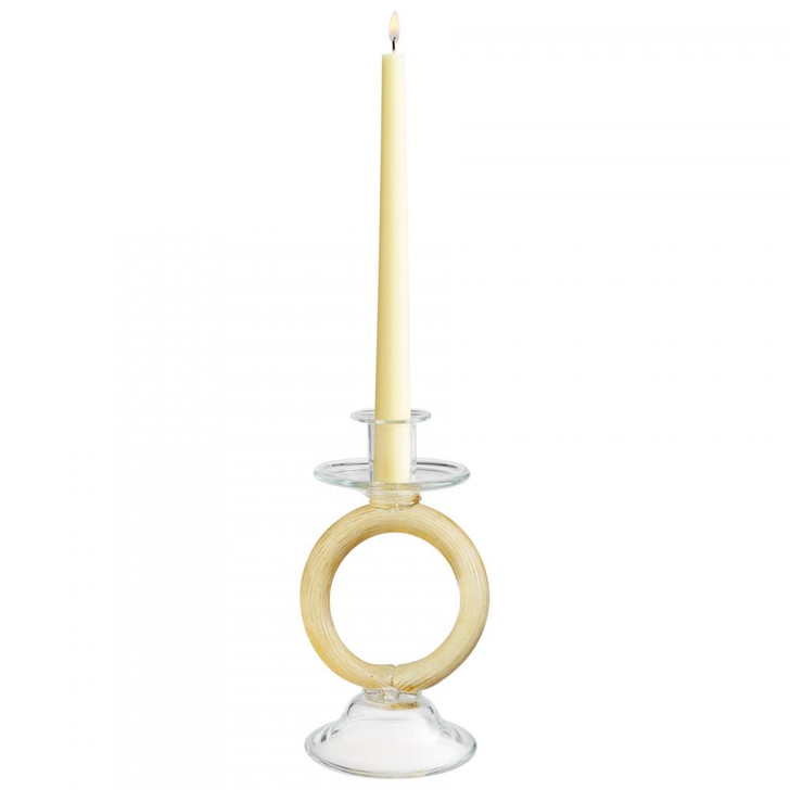 Medium Cirque Candleholder, Amber, Glass, 8.25"H (06700 M3HKP)