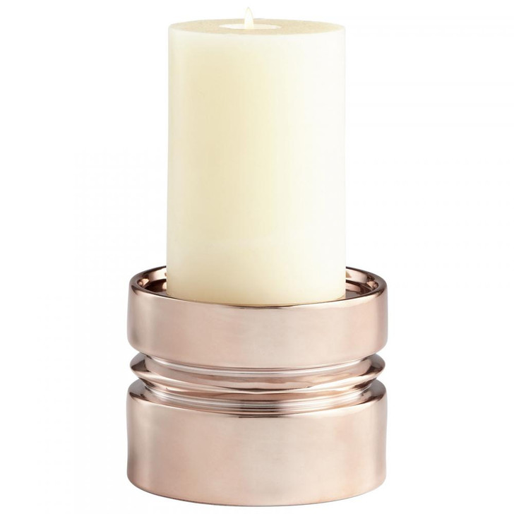 Small Sanguine Candleholder, Copper, Ceramic, 4.75"H (08501 M9JWH)