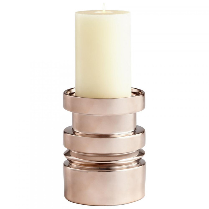 Medium Sanguine Candleholder, Copper, Ceramic, 7.75"H (08502 M9JWJ)