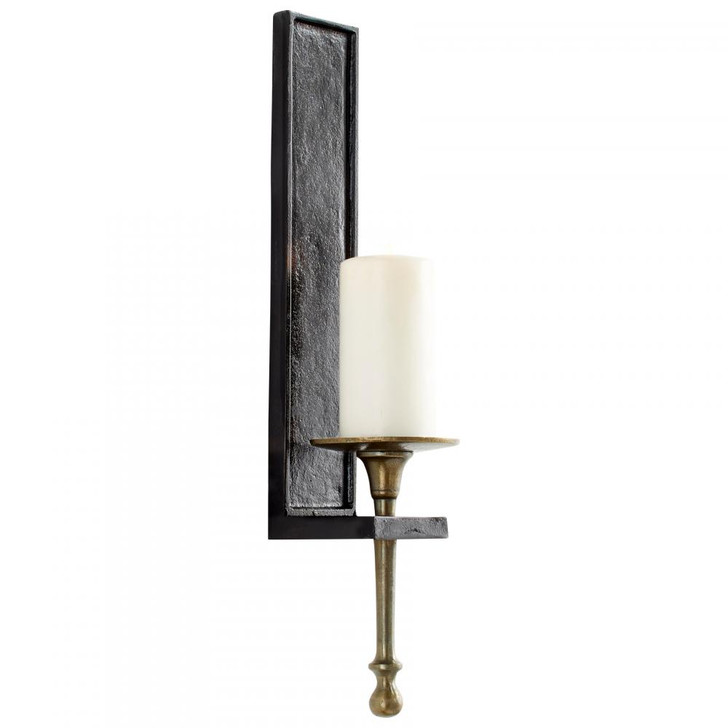 Santiago Candleholder, Antique Brass, Aluminum, 20.5"H (09738 MDMJ4)