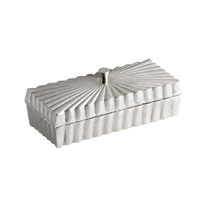 Rectangle Buckingham Container, Silver, Aluminum, 5"H (9949 MDNH1)