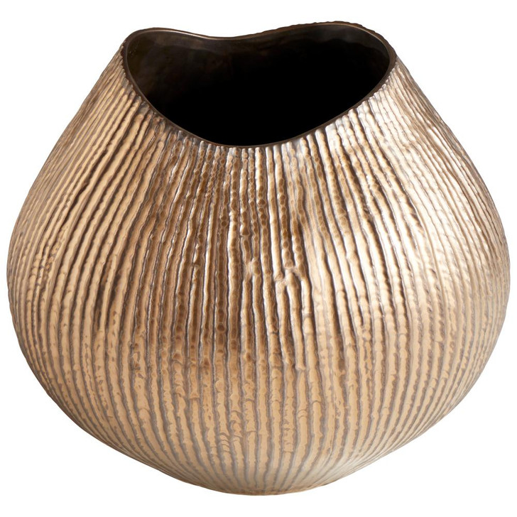 Large Arpeggi Candleholder, Gold, Ceramic, 11"W (10253 MDPHT)