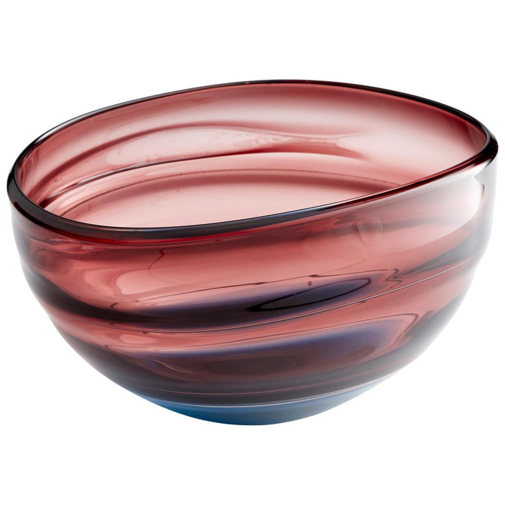 Danica Bowl, Plum and Blue, Glass, 13.75"L (10494 MDTE0)