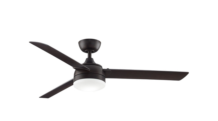 Xeno Wet Outdoor Ceiling Fan, 3-Blade, 1-Light, LED, Dark Bronze, Dark Bronze Blades, 56"W (FP6729BDZW GJYL)