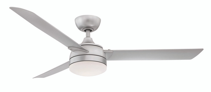 Xeno Wet Outdoor Ceiling Fan, 3-Blade, 1-Light, LED, Silver, Silver Blades, 56"W (FP6729BSLW GJYN)