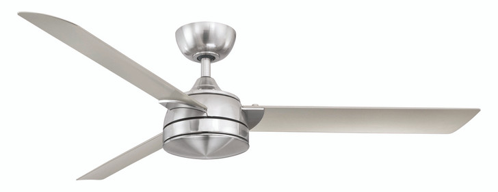 Xeno Ceiling Fan, 3-Blade, LED, 1-Light, Brushed Nickel, Brushed Nickel Blades, 56"W (FP6728BBN GJYJ)
