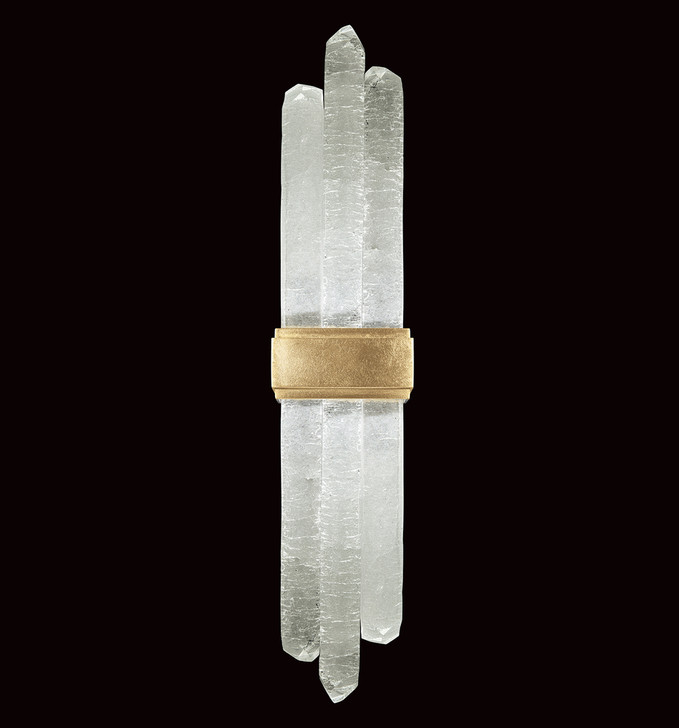 Lior Wall Sconce, 2-Light, LED, Gold Leaf, Illuminated Rock Crystal, 25.5"H (882350-2ST GKM6)