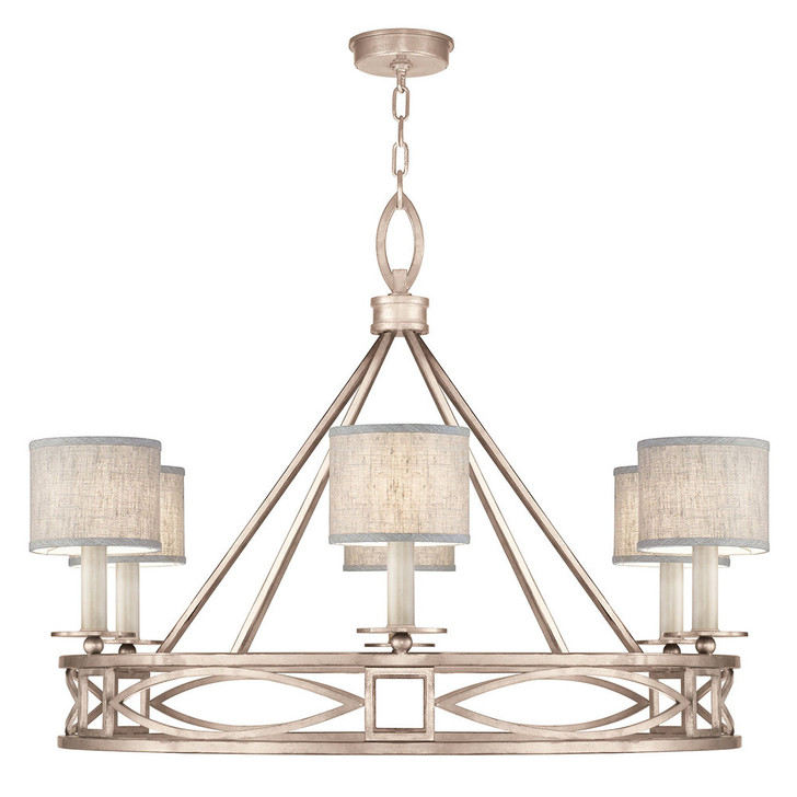 Cienfuegos Chandelier, Round, 6-Light, Weathered Griege Patina, 39.5"W (887640-21ST KEFK)
