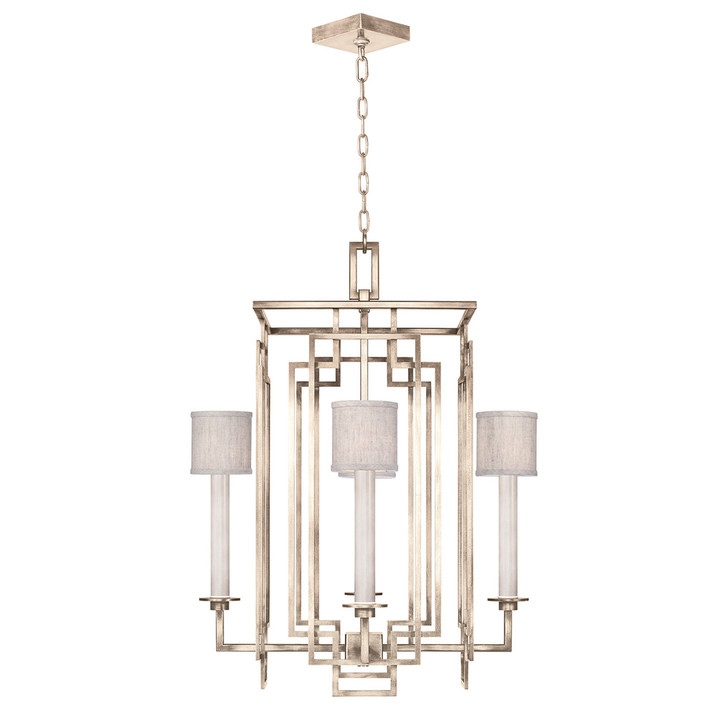 Cienfuegos Chandelier, Square, 4-Light, Weathered Griege Patina, 24"W (889040-21ST KEE5)