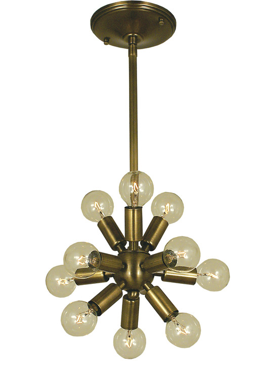 Simone Chandelier, 11-Light, Brushed Nickel, 12"W (4391 BN 9Q39R)