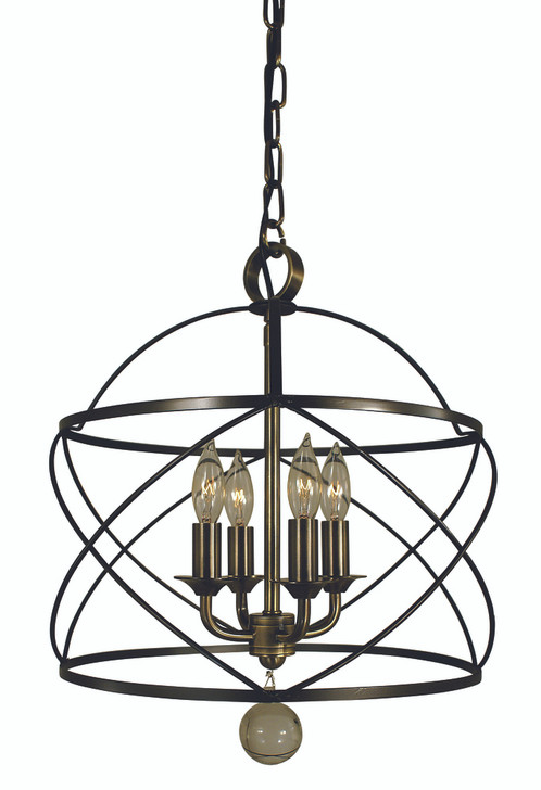 Nantucket Chandelier, 4-Light, Mahogany Bronze, 13"W (4414 MB 9Q3D4)